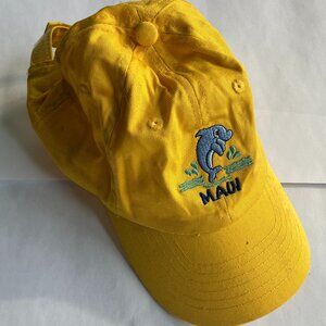 Child's Yellow Maui Whale Adjustable Baseball Cap